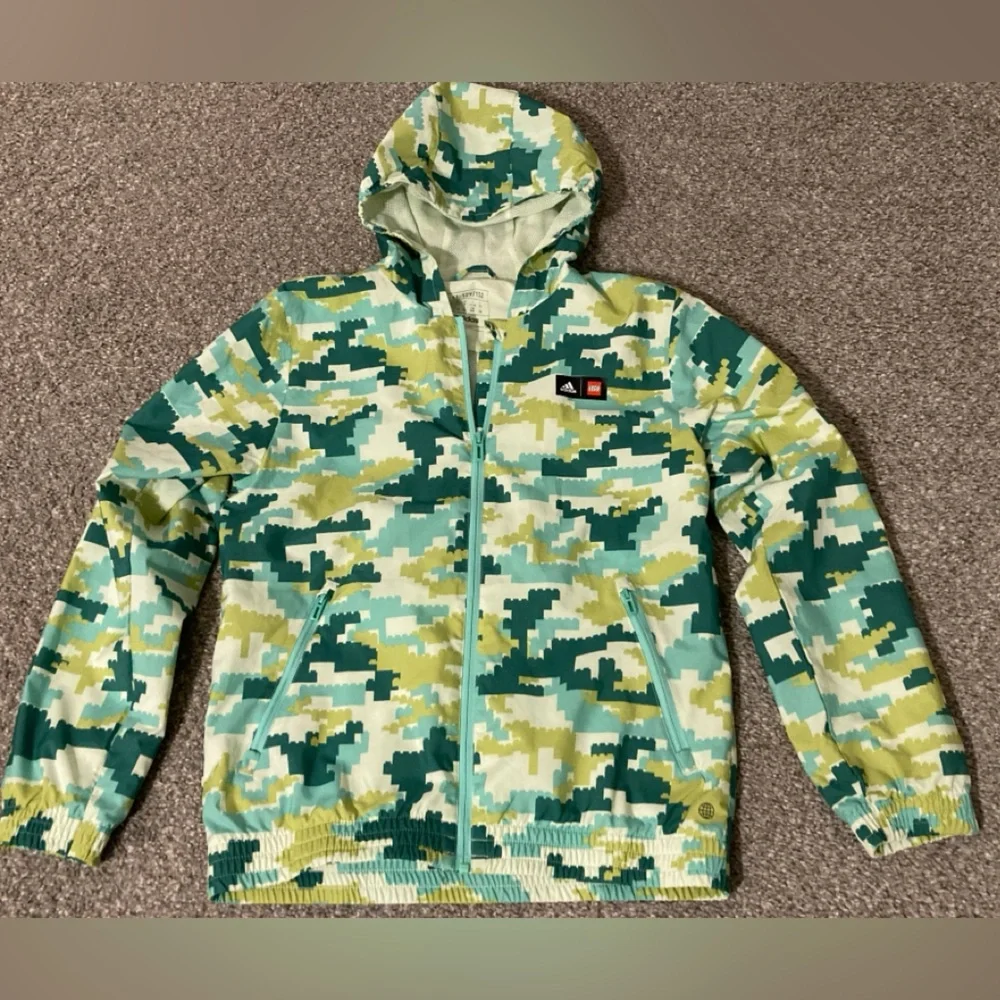 Adidas x LEGO Camouflage Jacket in Green and Beige, size 11/12
